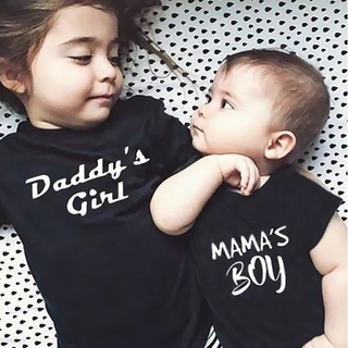 เสื้อยืด พิมพ์ลาย Daddys Girl and Mamas แฟชั่นสําหรับเด็กผู้หญิง และเด็กผู้ชาย