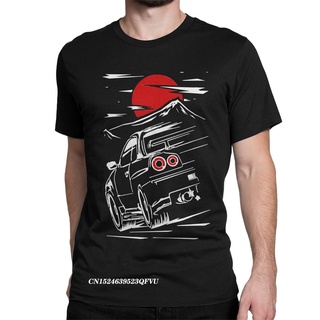 [COD]เสื้อยืด ผ้าฝ้าย พิมพ์ลาย Skyline GTR 34 Haruna Jdm Sportcar สไตล์วินเทจ สําหรับผู้ชายS-5XL