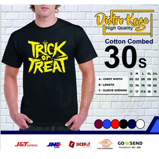 Trick or Treat Cotton Combed 30s Distro Kage T-Shirt For Unisex