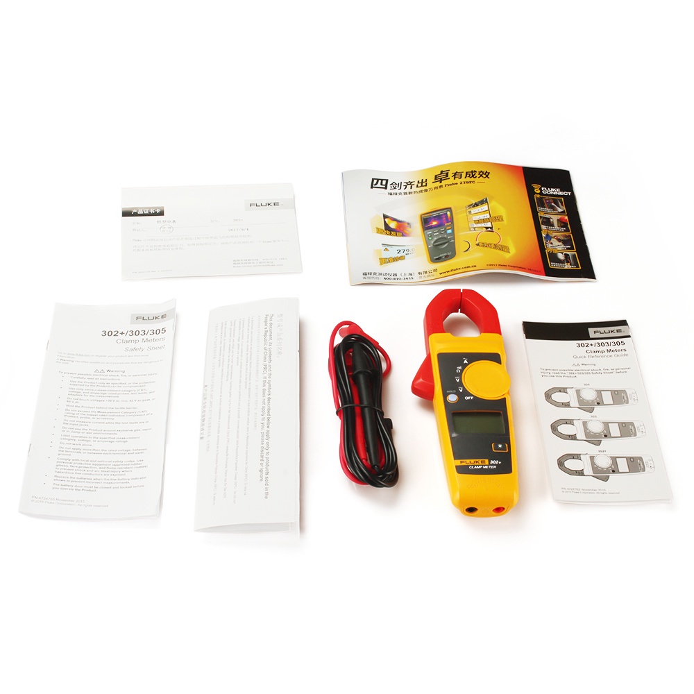 Ma Fluke F302 เครื่องวัดแรงดันไฟฟ้าหน้าจอ Lcd 400A Ac Current 600V ...