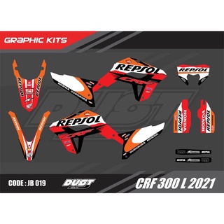 สติ๊กเกอร์วิบาก Honda CRF 300L 2021 ทั้งคัน Graphic kit สติ๊กเกอร์เคลือบเงา สุดคุ้ม