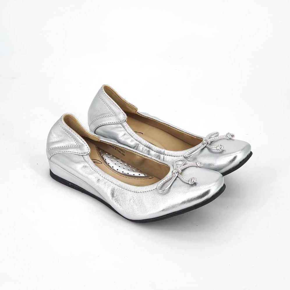 [พร้อมส่ง] Emma Metallic - รองเท้าหนังแกะบัลเล่ต์ ส้น 1 นิ้ว