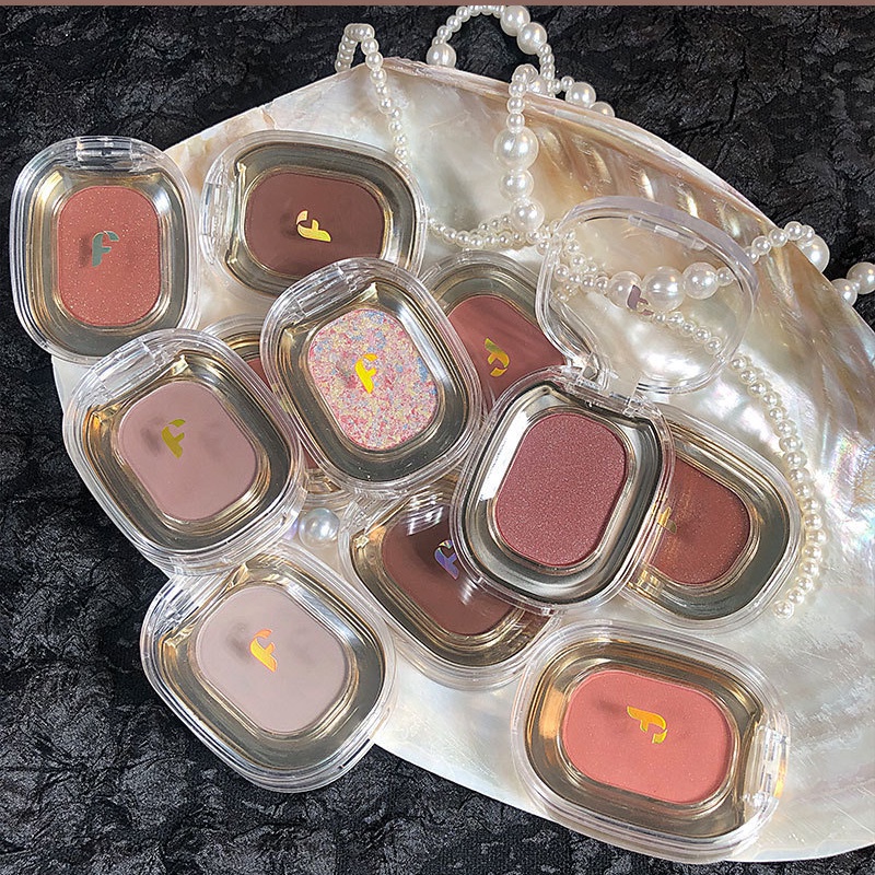 Faiccia อายแชโดว์ เนื้อฝุ่น โมโนโครม สีนู้ด ไม่อิ่มตัวต่ํา เนื้อฝุ่น ควันบุหรี่ - รูปที่ 3