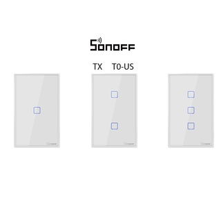 Sonoff TX WiFi สวิตช์ติดผนัง T0 US สวิตช์ไฟสัมผัสไร้สาย แผงสวิตช์อัจฉริยะ APP จับเวลา Alexa Google Home