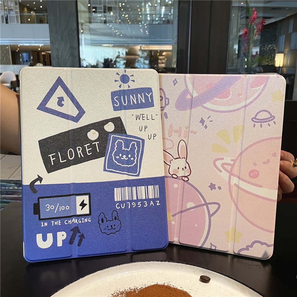 เคสไอแพด เคสหลังใส พร้อมช่องใส่ปากกา Air4 Air5 10.9 Gen7 gen8 gen9 ไอแพด10.2 Air3 pro10.5 Pro11 Air2 9.7เคสลายรูปการ์ตูน - รูปที่ 5