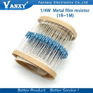 100pcs 1/2W 1/4W Metal film resistor 270R-2.2K  270R 300R 330R 360R 390R 430R 470R 510R 560R 620R 680R 750R 820R 910R 1K 1.2K 1.5K 1.8K 2K 2.2K   ohm