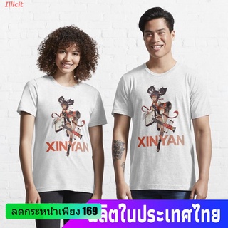 Illicit เสื้อยืดผู้ชายและผู้หญิง genshin impact xinyan Essential T-Shirt Popular T-shirts