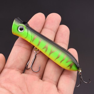 1Pcs Popper Fishing Lure Topwater Bait เหยื่อตกปลาปลอมขนาด 8ซม 12กรัม ตกปลา อุปกรณ์ตกปลา