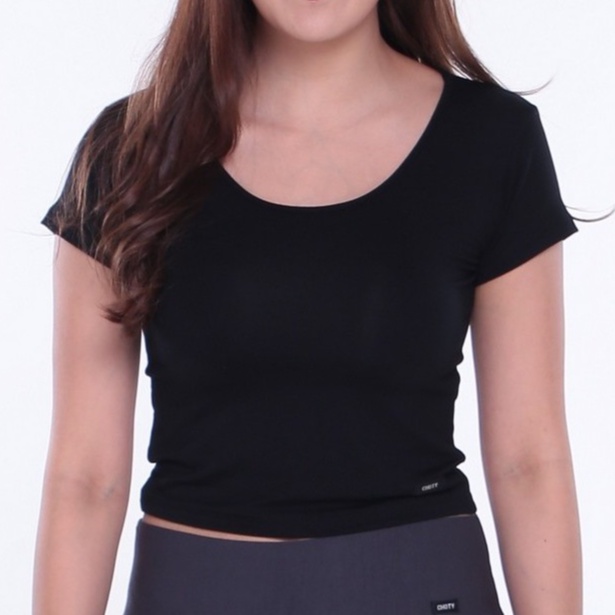 ( ยืดเอวลอย ไซส์ S-M ) เสื้อครอป croptop ผู้หญิง เข้ารูปใส่สบาย แบรนด์ CHOTYSHOP สินค้าผลิตในไทย SL