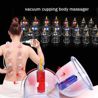 ชุดครอบแก้วนวดตัวสุญญากาศ ตามศาสตร์ของการแพทย์แผนจีน  (12 cups) รุ่น Pull Out A Vacuum Apparatus-13May-J1