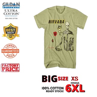 ขายดี!เสื้อเชิ้ตคอกลม ผ้าฝ้ายแท้ ขนาดใหญ่ ลาย Nirvana Incesticide Valentines สีเบจ สําหรับผู้ชาย XS-4XL 5XL 6XLS-5XL