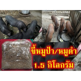 ขี้หมู มูลหมู จากหมูดำ/หมูป่า แห้ง จำนวน 1.5 กิโลกรัม