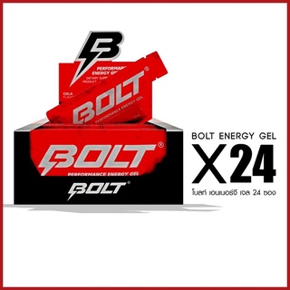 Bolt Energy Gel COLA (1 box of 24 envelopes) NET WT. 40g . เจลให้พลังงานโบลท์ รสโคล่า (ชุด 1 กล่อง 24 ซอง)