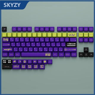 EVA-01 Keycaps XDA Profile EVANGELION ธีมอะนิเมะ PBT Dye Sub เชิงกล คีย์บอร์ด Keycaps