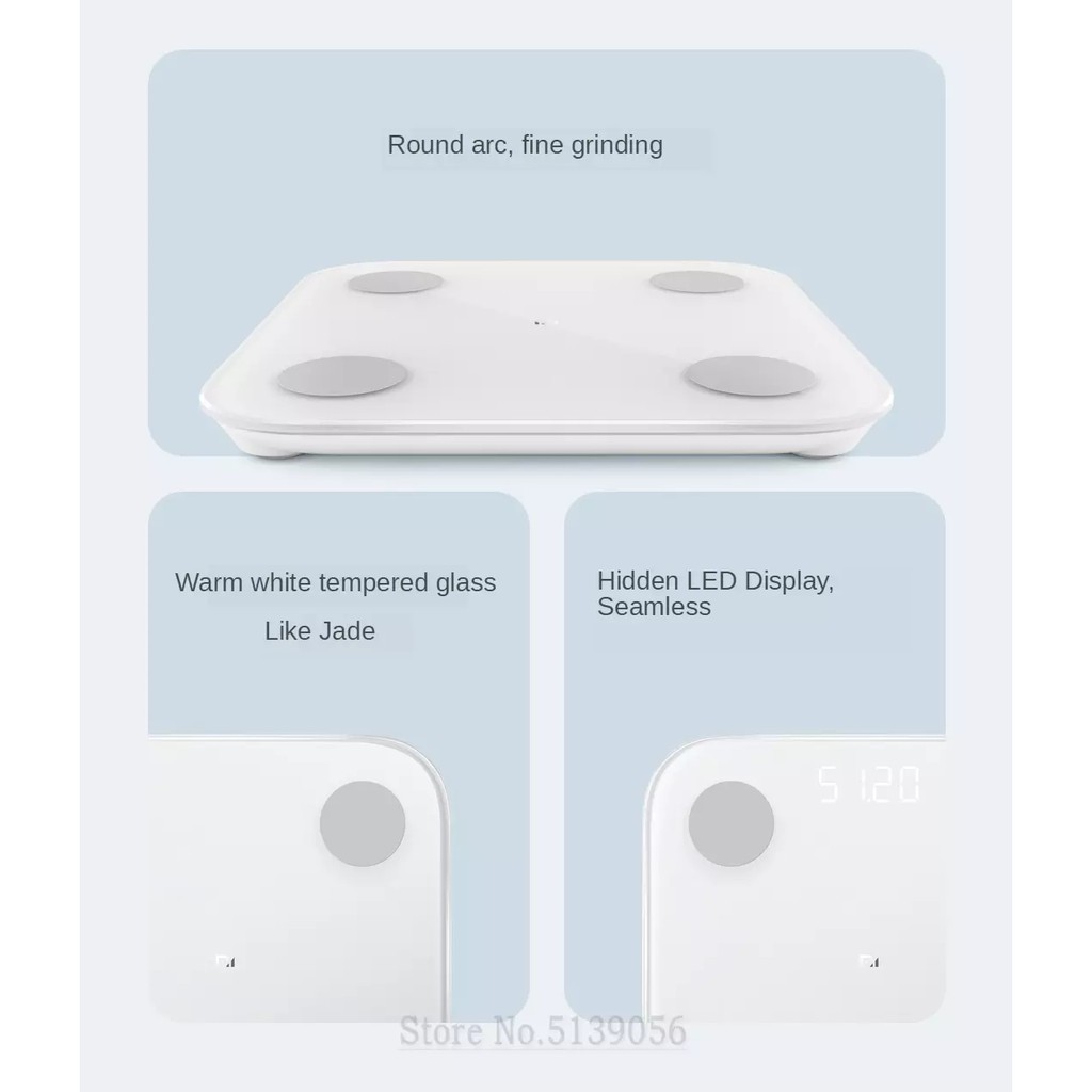 เครื่องชั่งXiaoMi Body Composition Scale/ Weight Scale2เครื่องชั่งน้ำหนักอัจฉริยะ เครื่องชั่งน้ำหนัก ตราชั่ง ตาชั่ง ราคา ถูกที่สุด ดีลบีเคเค แกลเลอรีภาพที่ 2