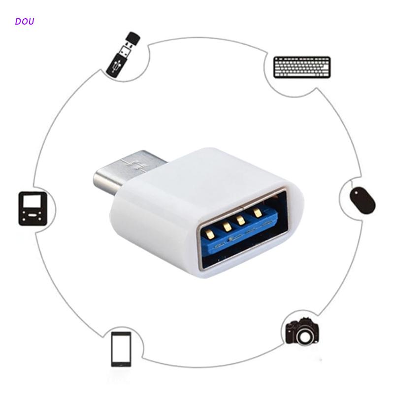 Dou อะแดปเตอร์ Otg สําหรับหูฟังโทรศัพท์มือถือ Usb Type-C Jack Splitter 2 ชิ้น