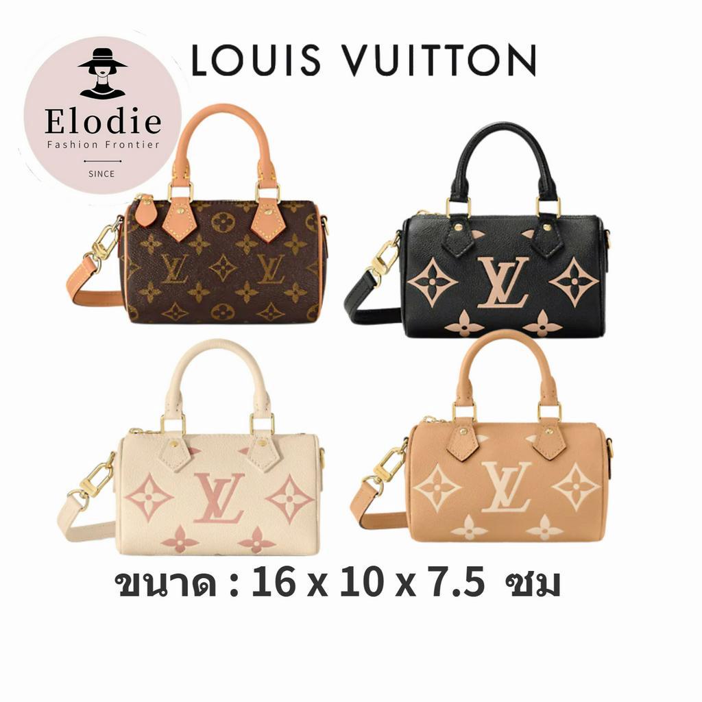 LV ใหม่กระเป๋าถือกระเป๋าสะพาย Louis Vuitton ผู้หญิงคลาสสิกรุ่นจัดส่งจากฝรั่งเศส/กระเป๋า NANO SPEEDY