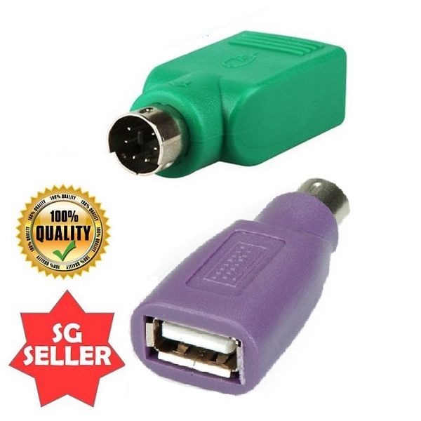ตัวแปลงอะแดปเตอร์พอร์ต USB Female เป็น PS/2 PS2 สําหรับพีซีเมาส์คีย์บอร์ด