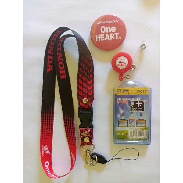 ใหม่ล่าสุด HONDA ONE HEART ID CARD LANYARD STRAP PRINTING INDIVIDUALLY