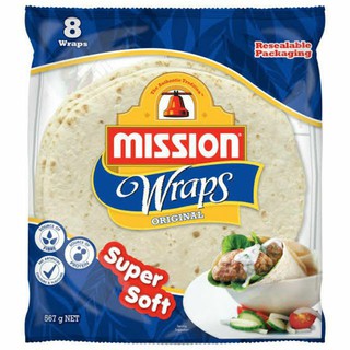 Mission แป้งตอติญ่า Mission tortillas wrap 8แผ่น 360 g (HALAL)