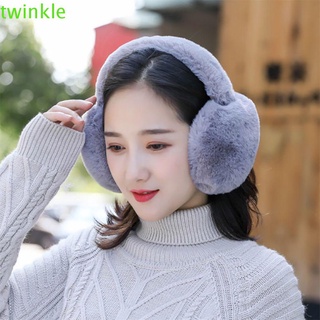 Twinkle1 ที่ครอบหู แบบพับได้ สบาย น่ารัก ที่ปิดหู ที่ปิดหูกันหนาว ที่ปิดหู สกี แฟชั่นผู้หญิง ให้ความอบอุ่น ที่ครอบหูนุ่ม / หลากสี