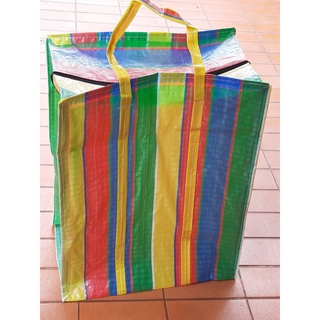 RAINBOW กระเป๋ากระสอบ ถุงสายรุ้งของแท้ ถุงกระสอบ shopping bag (ผลิตในไทย) สินค้าคุณภาพ ถุงย้ายบ้าน ถุงแม่ค้า มีซิป