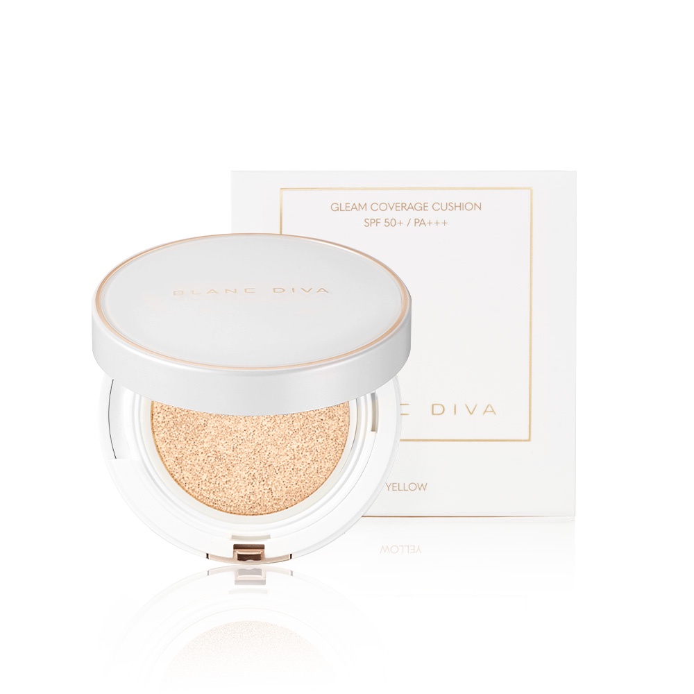 [BLANC DIVA] GLEAM COVERAGE CUSHION 13G SINGLE SPF 50+/PA+++  | คอนซีลเลอร์ รองพื้น กึ่งแมตต์ แบรนด์