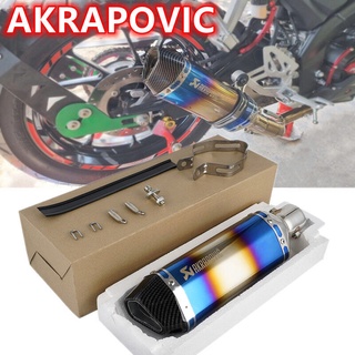 ท่อakrapovic ลดเสียงท่อ ท่อรถมอเตอร์ไซค์ ท่อไอเสียรถจักรยานยนต์ ปลายท่อ ท่อสูตร ท่อ14นิ้ว สแตนเลส ใส่ได้ทุกรุ่น