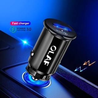 Qc 3.0 Mini USB Car Charger 5V 3A ชาร์จเร็ว 3.0 อะแดปเตอร์ชาร์จในรถ สําหรับ Samsung Xiaomi