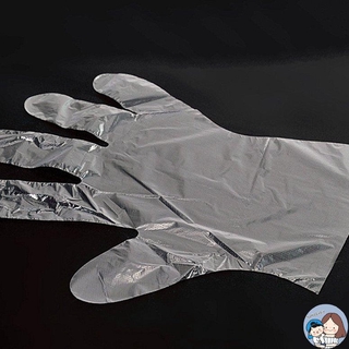 【Say bye to ไวรัส】100pcs Disposable Gloves Home Kitchen BBQ Multifunction Clear Sanitary Gloves