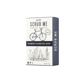 O-Spa Natural SCRUB ME Bamboo Charcoal Soap -  Evening Workout 140g โอสปา สบู่ถ่านไม้ไผ่ผสมงาดำ กลิ่นอีฟวนิ่งเวิร์คเอ้าท