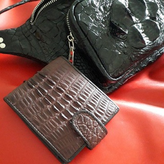 crocodile skin bag save money black color +wallet set1899