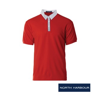 เสื้อโปโล North Harbour Glance สีแดง ถ่าน NHB2800