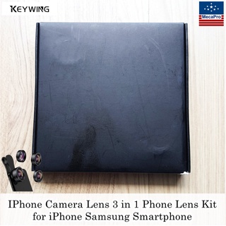 KEYWING® iPhone Camera Lens 3 in 1 Phone Lens Kit for iPhone Samsung Smartphone เลนส์หนีบกล้องโทรศัพท์มือถือ