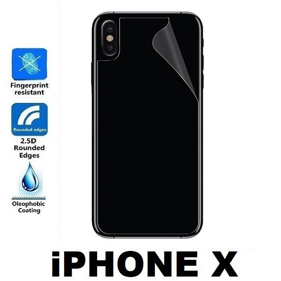 I Phone X XS 10 ฟิล์มกันรอยหน้าจอด้านหลังพลาสติกใส 0.09mm