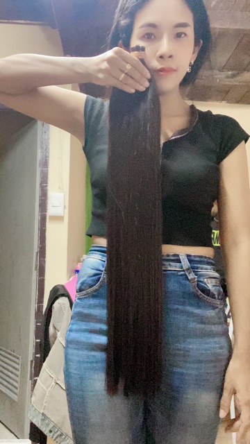ผมต่อแท้จับช่อแล้วพร้อมต่อยาว67-69cm