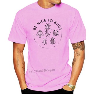 ใหม่ เสื้อยืดลําลอง แขนสั้น คอกลม พิมพ์ลายกราฟิก Be Nice To Bugs สีเหลือง Gkfcob48Empcpa03Size S-5XL