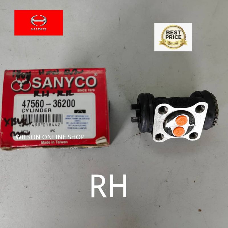 ไต้หวัน Sanyco Hino Dutro WU300,WU410 กระบอกล้อปั๊มเบรค ด้านหลัง RH 47560-36200