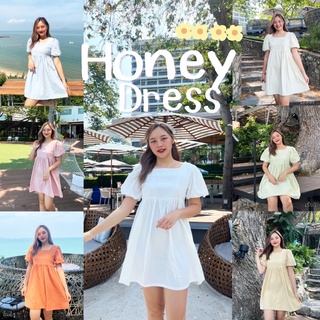 Honey Dress มินิเดรสน่ารักกรุ๊บกริบเดรสเกาหลีเกาใจไม่สั้นเกินไปค๊า (โค้ดส่วนลดดู Update หน้าร้าน)