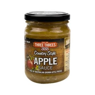 ทรีทรีซอสแอปเปิ้ลสไตล์คันทรี 250 กรัม/Three Threes Country Style Apple Sauce 250g