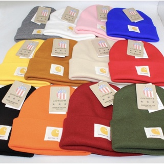 หมวกไหมพรม สีพื้น ปัก Carhartt