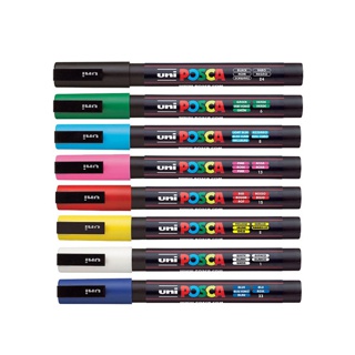 Uni ปากกา ปากกามาร์คเกอร์ Posca PC-3M (INTER) จำนวน 1 ด้าม