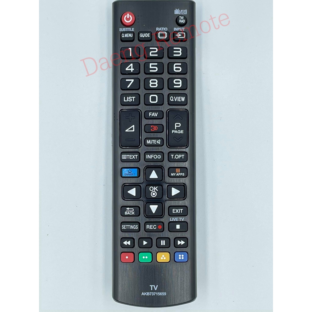รีโมทใช้กับทีวี LG รุ่น AKB73715659/15601 มีปุ่ม Smart / My Apps