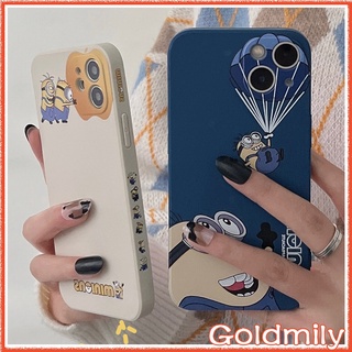 🔥 เคสไอโฟน14มินเนี่ยน เคส iPhone 14 ลายแถบข้างขอบเหลี่ยมซิลิโคน สำหรับ เคส Apple iPhone 14 Pro Max iPhone 13 6 6s iPhone 12 Mini เคสไอโฟน11 X iPhone XS เคสไอโฟน7พลัส SE2 2020 iPhone XR SE3 iPhone 7 8 Plus iPhone 11 Pro Max Minions Case