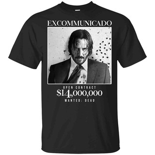 ราคาต่ำสุด!!john wick เสื้อยืดลําลองสําหรับผู้ชายแขนสั้นคอกลมพิมพ์ลาย baba yaga - excommunicado open 14 million 20S-3XL