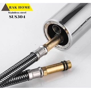 RAK HOME สายน้ำดี ก๊อกผสม น้ำร้อน-เย็น สแตนเลสถัก304 ไม่เป็นสนิม (1ชุด 2 ชิ้น)
