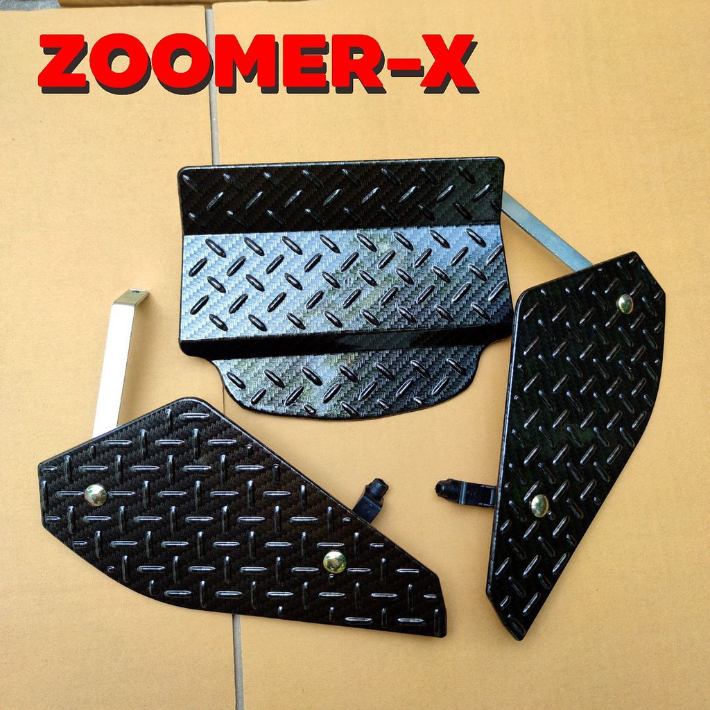 ZOOMER X กล่องปิดใต้เบาะ honda zoomer x ปี2019 แผ่นตะแกรงปิดใต้เบาะ สีเคฟล่า