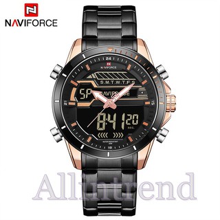 นาฬิกา Naviforce รุ่น NF9133M สีทองชมพู สายสีดำ ของแท้ รับประกันศูนย์ 1 ปี ส่งพร้อมกล่อง และใบรับประกันศูนย์ #NF NF9133