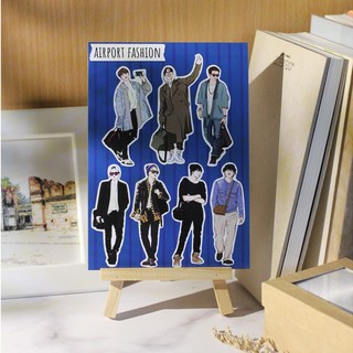 BTS AIRPORT FASHION - STICKER สติ๊กเกอร์ไดคัท (A6)