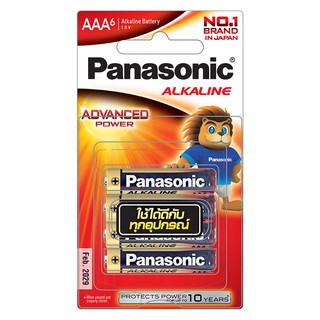 ถ่านอัลคาไลน์ AAA PANASONIC LR03T/6BN ALKALINE BATTERY PANASONIC LR03T/6BN AAA